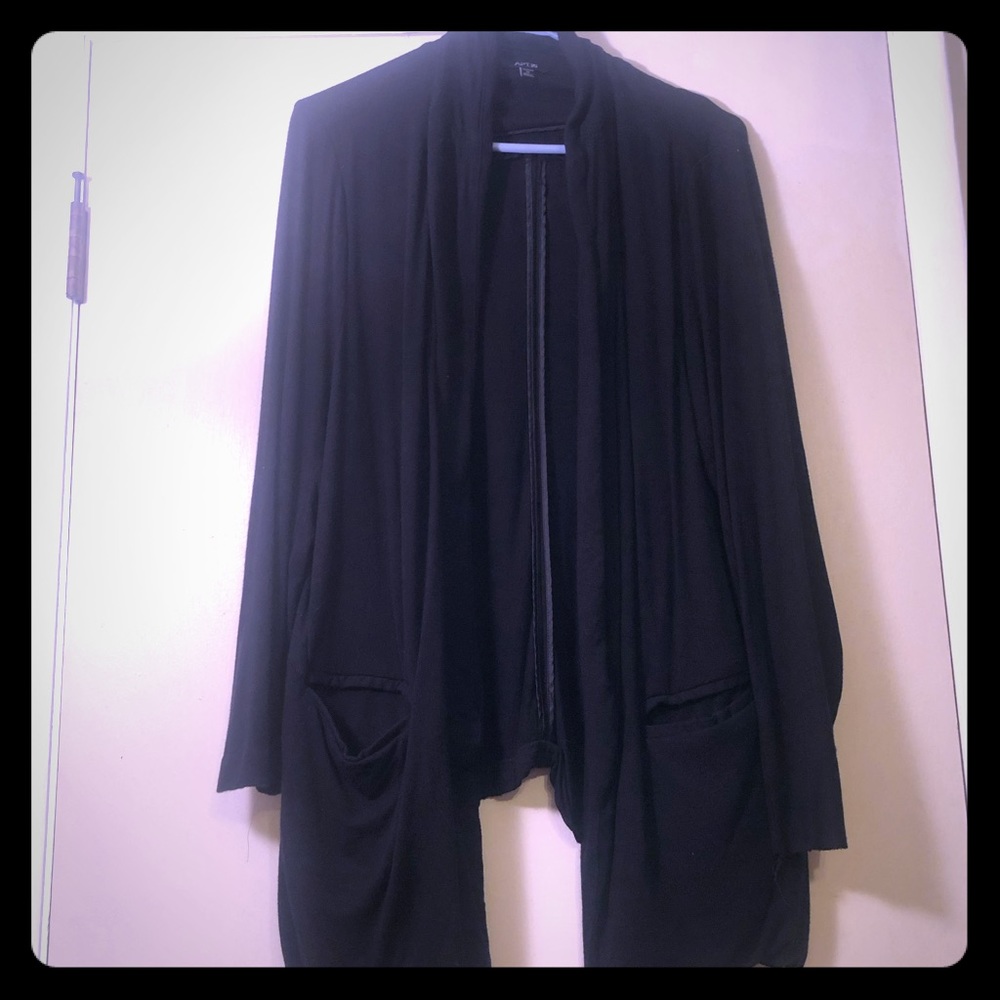 Open front waterfall cardigan